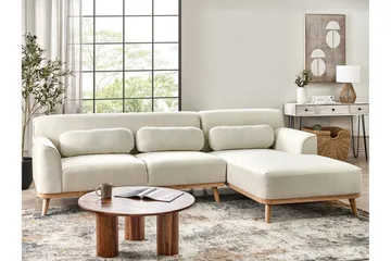 Bree Hörnsoffa 3-sits - Vit/Ljust trä - Möbler - Vardagsrum - Bäddsoffor - Bäddsoffa divan
