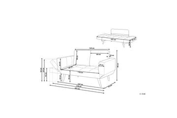 Brekke Bäddsoffa 150 cm - Grå - Möbler - Vardagsrum - Bäddsoffor