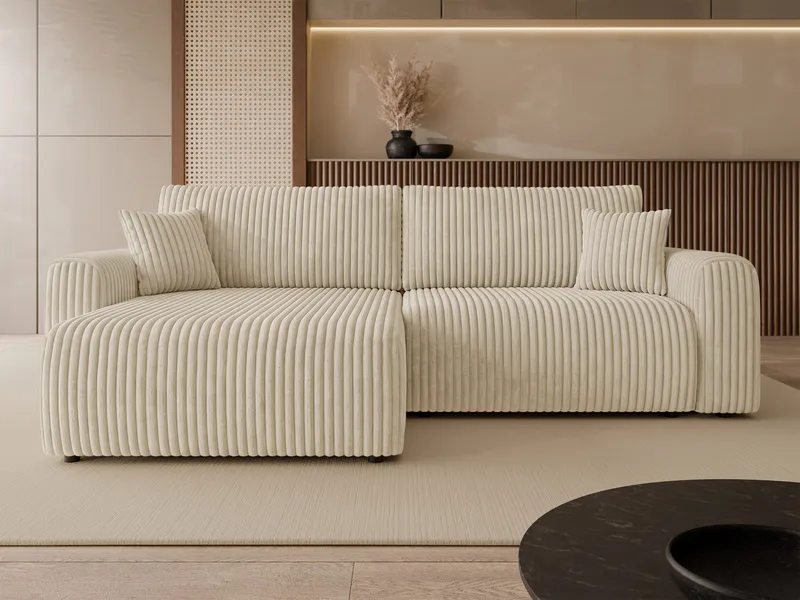 Brenor 3-sits Bäddsoffa med divan Vänstervänd - beige - Möbler - Vardagsrum - Bäddsoffor - Hörnbäddsoffa