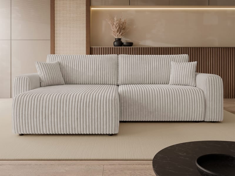 Brenor 3-sits Bäddsoffa med divan Vänstervänd - ljusgrå - Möbler - Vardagsrum - Bäddsoffor - Hörnbäddsoffa