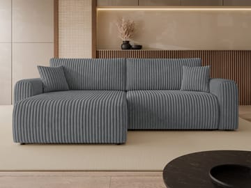 Brenor 3-sits Bäddsoffa med divan Vänstervänd - mörkgrå - Möbler - Vardagsrum - Bäddsoffor - Hörnbäddsoffa