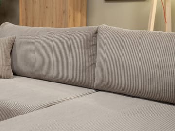 Brenor 3-sits Bäddsoffa med divan Vänstervänd - svart - Möbler - Vardagsrum - Bäddsoffor - Hörnbäddsoffa