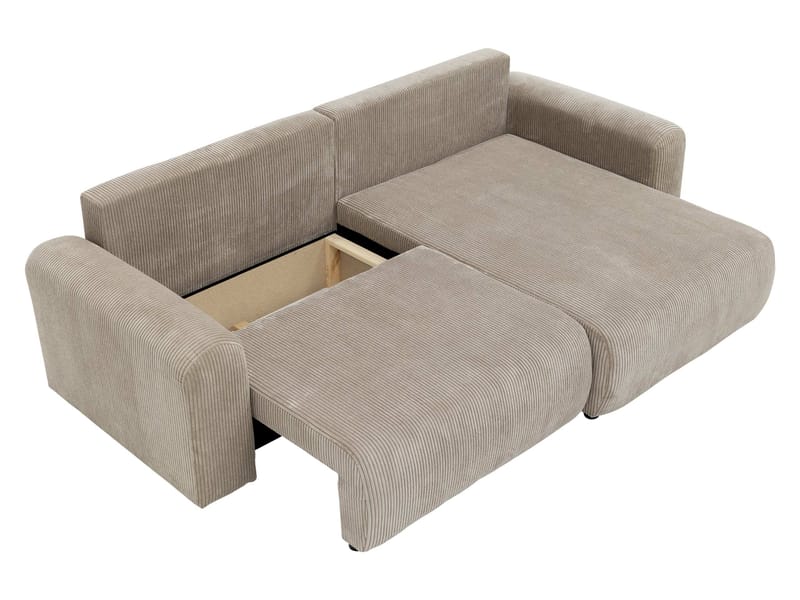 Brenor 3-sits Bäddsoffa med divan Vänstervänd - svart - Möbler - Vardagsrum - Bäddsoffor - Hörnbäddsoffa