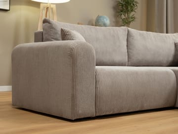 Brenor 3-sits Bäddsoffa med divan Vänstervänd - svart - Möbler - Vardagsrum - Bäddsoffor - Hörnbäddsoffa
