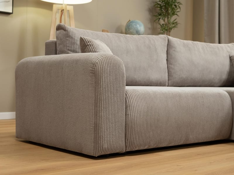 Brenor 3-sits Bäddsoffa med divan Vänstervänd - svart - Möbler - Vardagsrum - Bäddsoffor - Hörnbäddsoffa