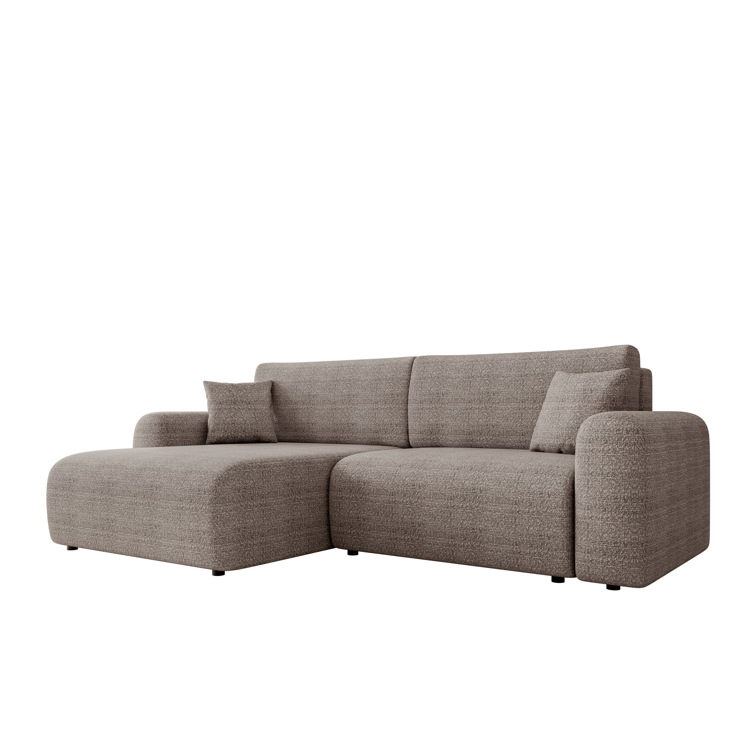 brenor bäddsoffa med divan 3-sits - brun
