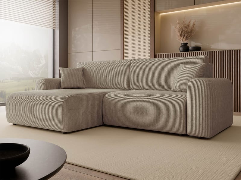 Brenor Bäddsoffa med Divan 3-sits - Mörkbeige - Möbler - Vardagsrum - Bäddsoffor