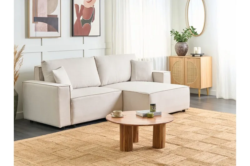 Brian Hörnbäddsoffa 3-sits - Beige - Möbler - Vardagsrum - Bäddsoffor - Hörnbäddsoffa