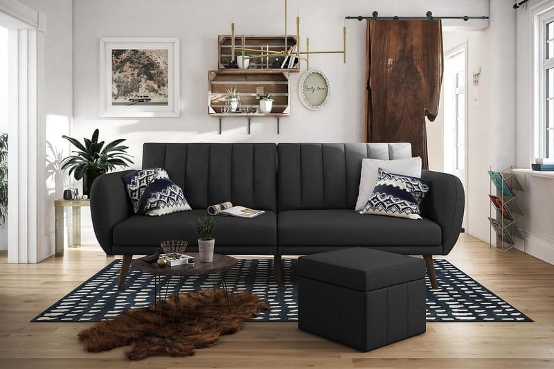 BRITTANY Bäddsoffa Mörkgrå - Novogratz - Möbler - Vardagsrum - Bäddsoffor - 2-sits bäddsoffa