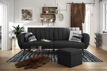 Brittany Bäddsoffa Mörkgrå - Novogratz - Möbler - Vardagsrum - Bäddsoffor - 2-sits bäddsoffa
