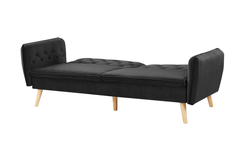 BRORSTAD 2-sits Bäddsoffa Sammet/Svart - Möbler - Vardagsrum - Bäddsoffor
