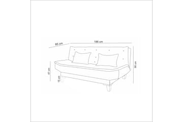 Bunnythorpe Bäddsoffa 3-sits 106x192 Antracit - Möbler - Vardagsrum - Bäddsoffor