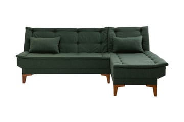 Bunnythorpe Bäddsoffa m. Divan 4-sits 107x205 Grön