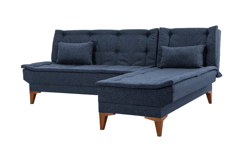 Bunnythorpe Bäddsoffa m. Divan 4-sits 107x205 Mörkblå - Bäddsoffor - Bäddsoffa divan