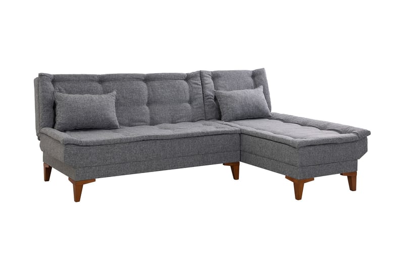 Bunnythorpe Bäddsoffa m. Divan 4-sits 107x205 Mörkgrå - Möbler - Vardagsrum - Bäddsoffor