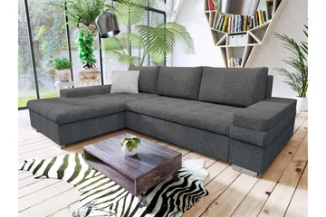 Bunty Bäddsoffa med Divan 3-sits - Mörkgrå/Ljusgrå - Möbler - Vardagsrum - Bäddsoffor