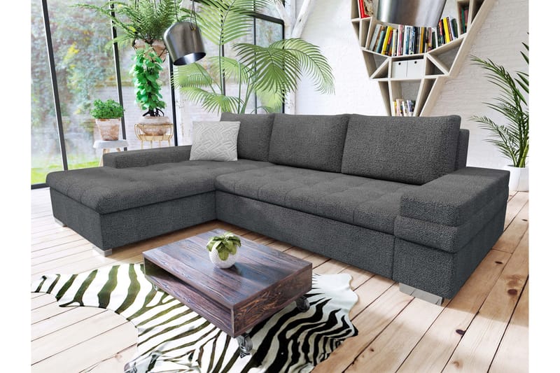 Bunty Bäddsoffa med Divan 3-sits - Mörkgrå/Ljusgrå - Möbler - Vardagsrum - Bäddsoffor