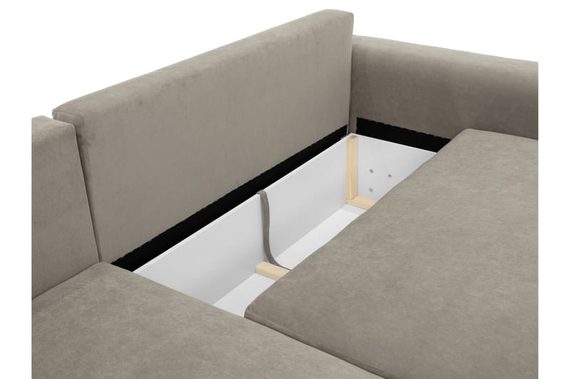 Burketown Bäddsoffa med Divan 3-sits i Sammet - Beige - Möbler - Vardagsrum - Bäddsoffor