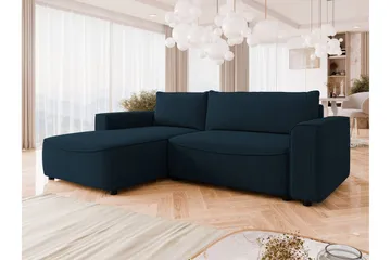Burketown Bäddsoffa med Divan 3-sits i Sammet - Blå - Möbler - Vardagsrum - Bäddsoffor
