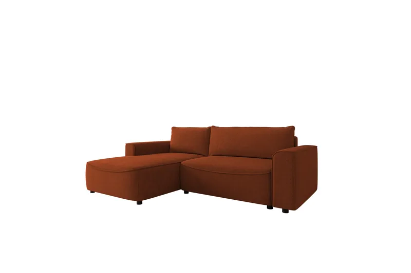 Burketown Bäddsoffa med Divan 3-sits i Sammet, Brun