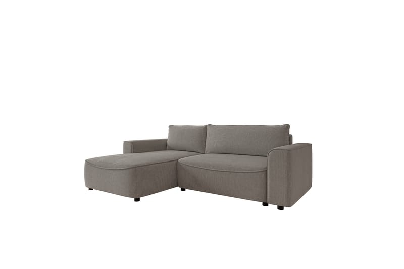 Burketown Bäddsoffa med Divan 3-sits i Sammet - Grå - Möbler - Vardagsrum - Bäddsoffor