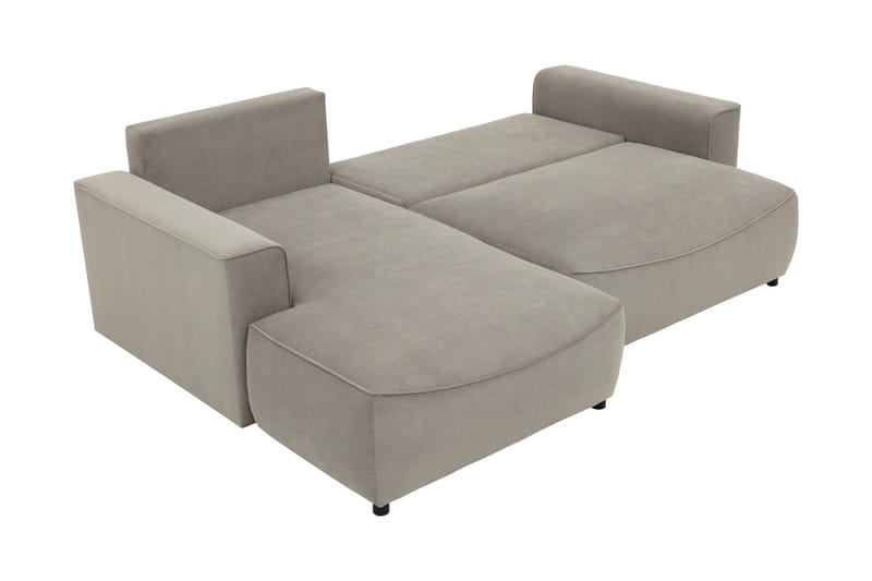 Burketown Bäddsoffa med Divan 3-sits i Sammet - Grå - Möbler - Vardagsrum - Bäddsoffor