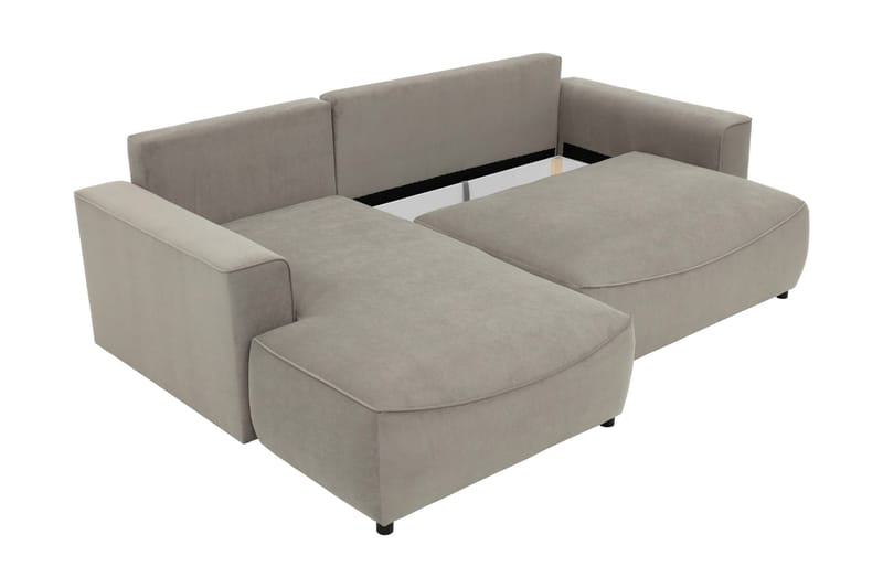 Burketown Bäddsoffa med Divan 3-sits i Sammet - Grå - Möbler - Vardagsrum - Bäddsoffor
