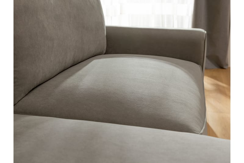 Burketown Bäddsoffa med Divan 3-sits i Sammet - Grå - Möbler - Vardagsrum - Bäddsoffor