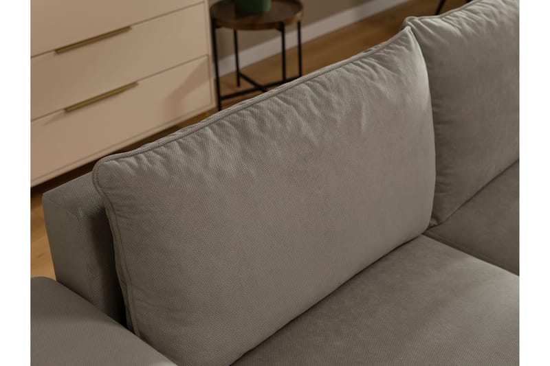 Burketown Bäddsoffa med Divan 3-sits i Sammet - Grå - Möbler - Vardagsrum - Bäddsoffor