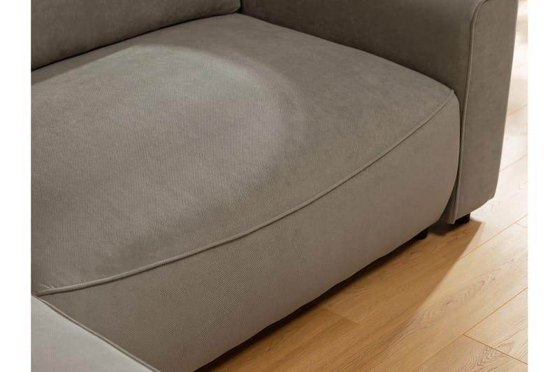 Burketown Bäddsoffa med Divan 3-sits i Sammet - Grå - Möbler - Vardagsrum - Bäddsoffor