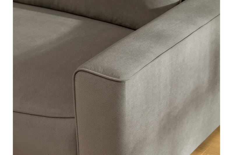Burketown Bäddsoffa med Divan 3-sits i Sammet - Grå - Möbler - Vardagsrum - Bäddsoffor