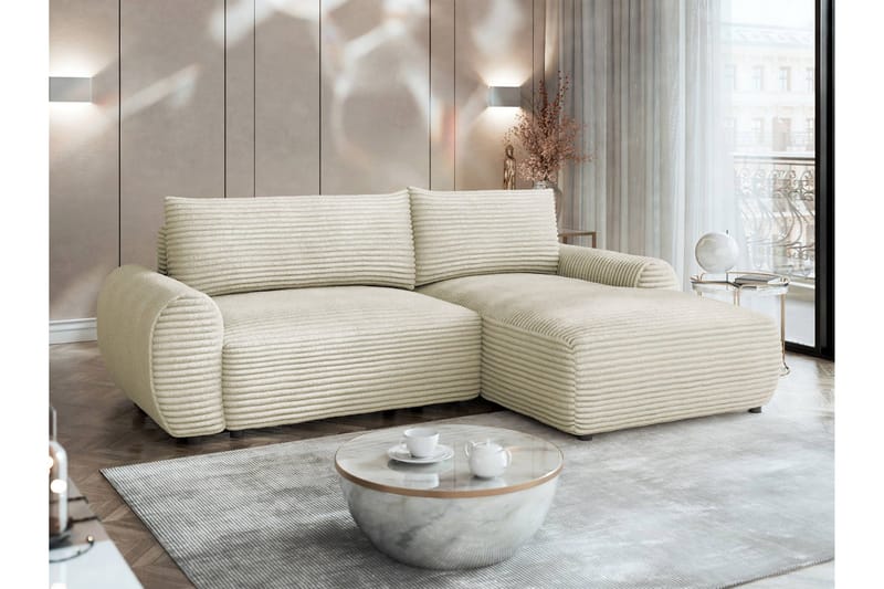 Burman Bäddsoffa med Divan 3-sits i Manchester - Beige - Möbler - Vardagsrum - Bäddsoffor