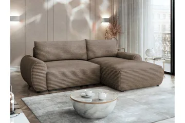 Burman Bäddsoffa med Divan 3-sits i Manchester - Brun - Möbler - Vardagsrum - Bäddsoffor