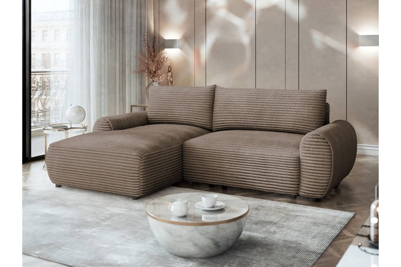 Burman Bäddsoffa med Divan 3-sits i Manchester - Brun - Möbler - Vardagsrum - Bäddsoffor