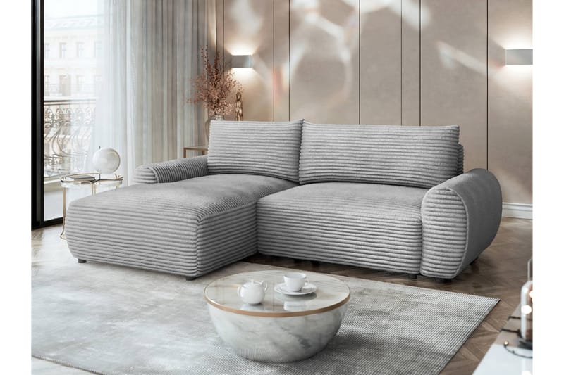Burman Bäddsoffa med Divan 3-sits i Manchester - Grå - Möbler - Vardagsrum - Bäddsoffor