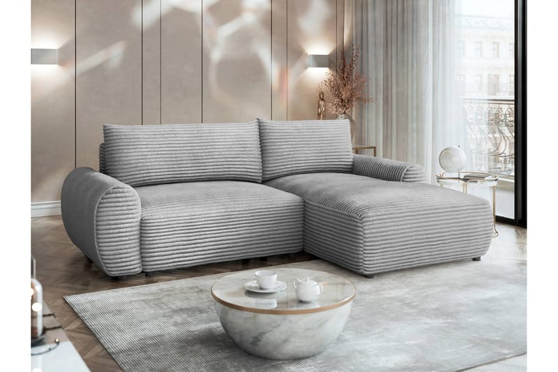 Burman Bäddsoffa med Divan 3-sits i Manchester - Grå - Möbler - Vardagsrum - Bäddsoffor