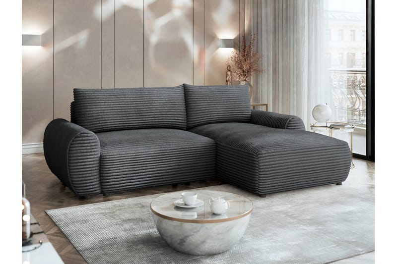 Burman Bäddsoffa med Divan 3-sits i Manchester - Grå - Möbler - Vardagsrum - Bäddsoffor