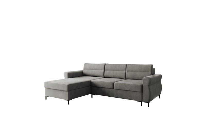 Busness Bäddsoffa med Divan 3-sits i Plysch, Grå