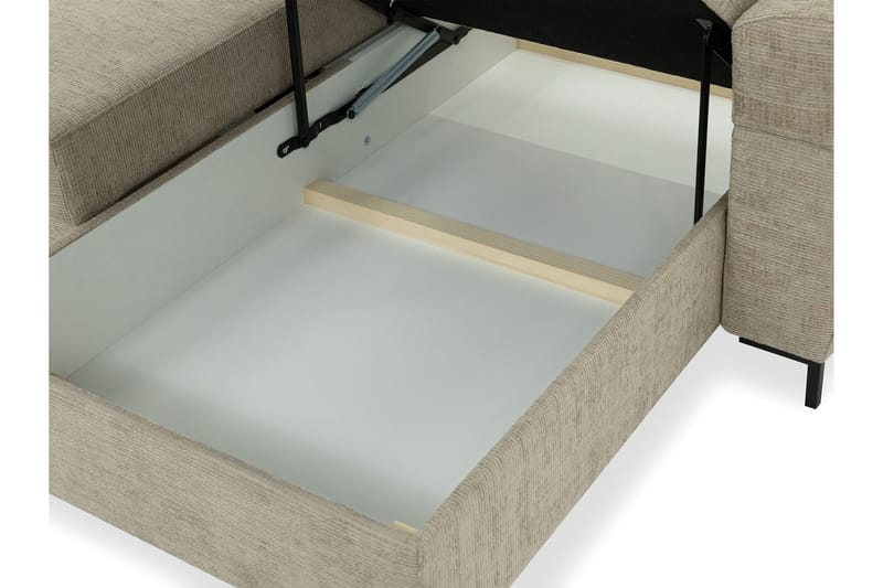 Busness Bäddsoffa med Divan 3-sits i Plysch - Grå - Möbler - Vardagsrum - Bäddsoffor