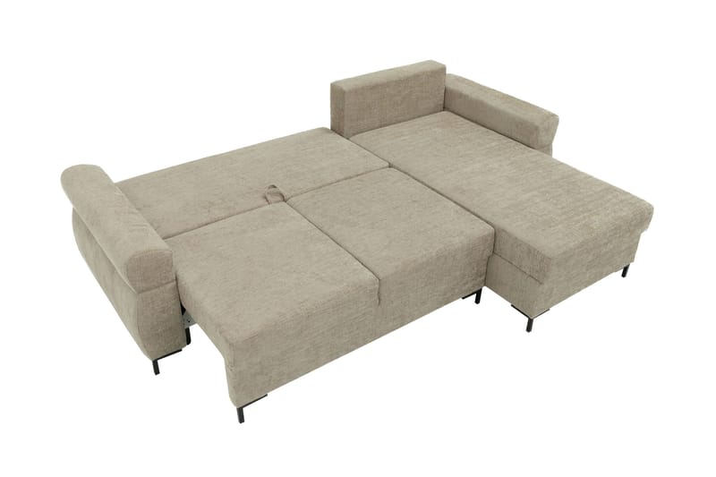 Busness Bäddsoffa med Divan 3-sits i Plysch - Grå - Möbler - Vardagsrum - Bäddsoffor