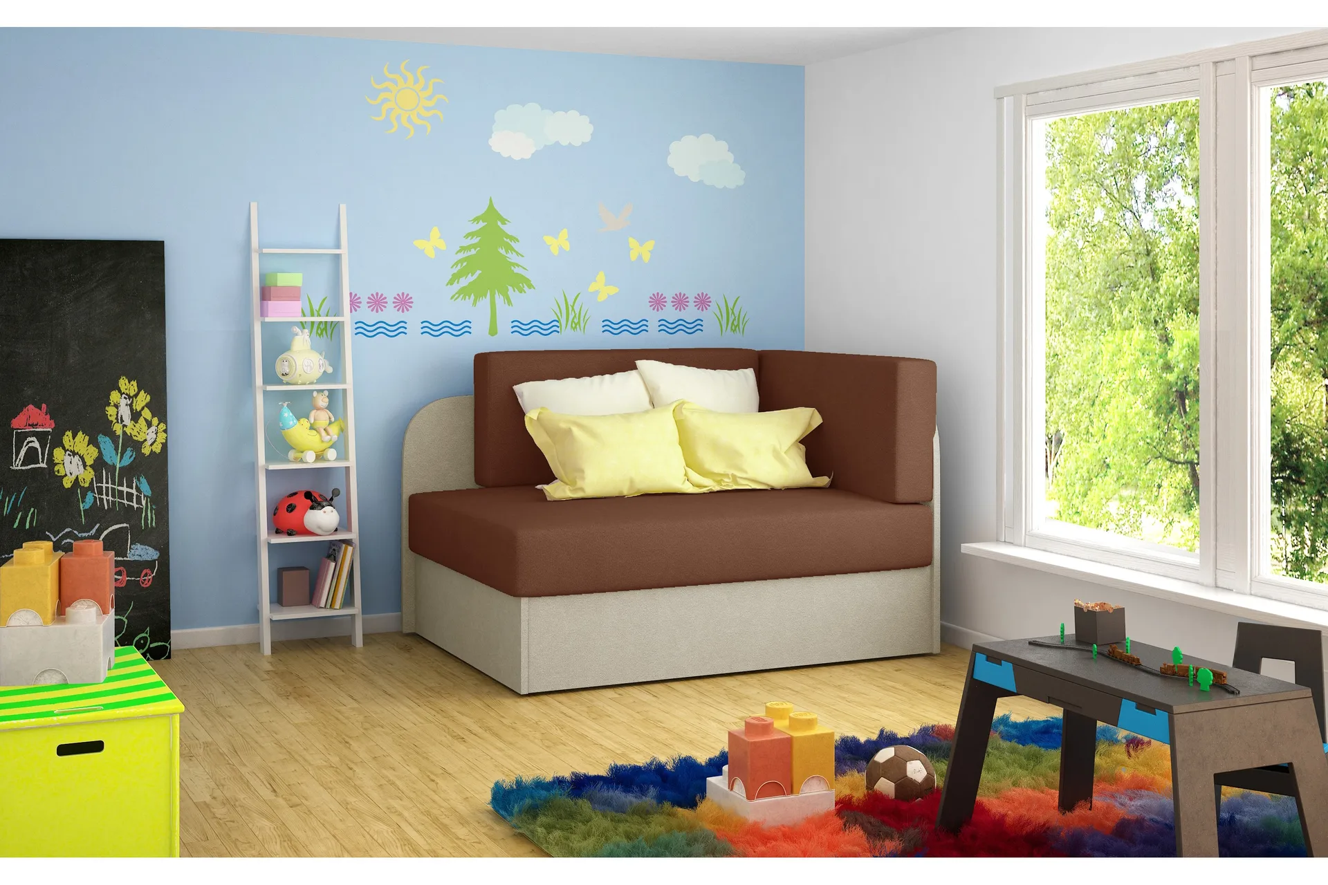 bustello bäddsoffa brun/beige -