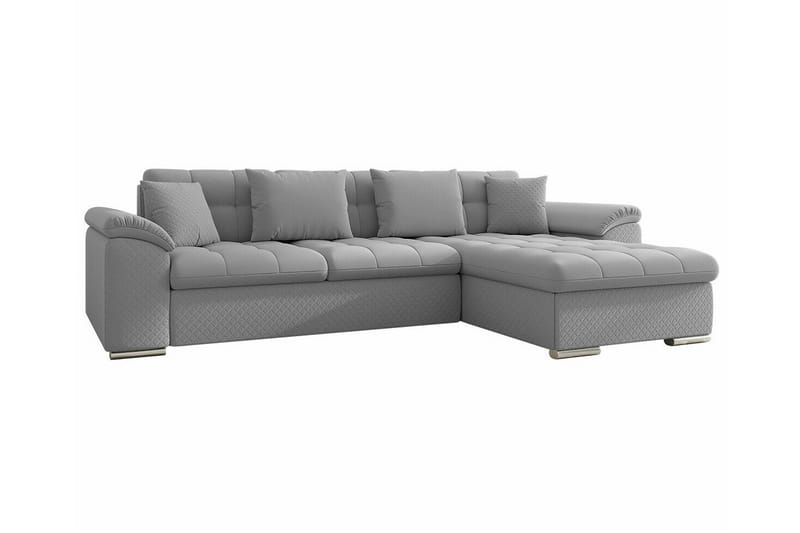 Camior 3-sits Hörnbäddsoffa 280 cm Grå - Möbler - Vardagsrum - Bäddsoffor - Hörnbäddsoffa