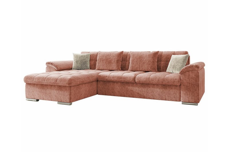 Camior 3-sits Hörnbäddsoffa 280 cm Rosa - Möbler - Vardagsrum - Bäddsoffor - Hörnbäddsoffa