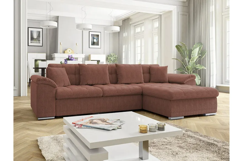 Camior 3-sits Hörnbäddsoffa Brown - Möbler - Vardagsrum - Bäddsoffor - Hörnbäddsoffa