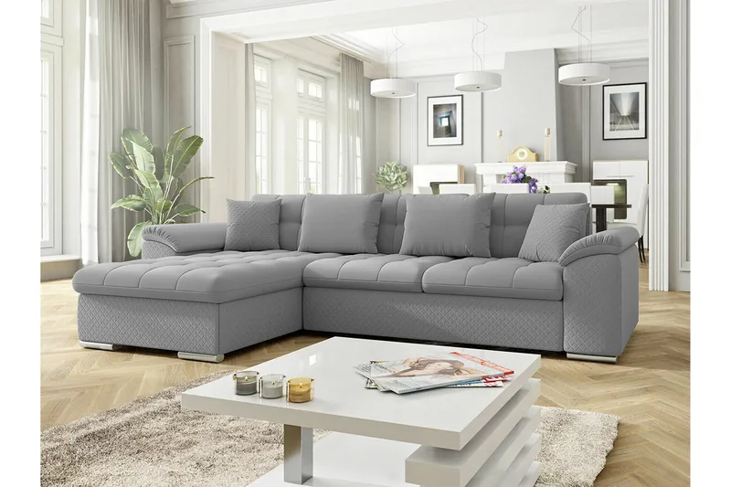 Camior 3-sits Hörnbäddsoffa Grey - Möbler - Vardagsrum - Bäddsoffor - Hörnbäddsoffa