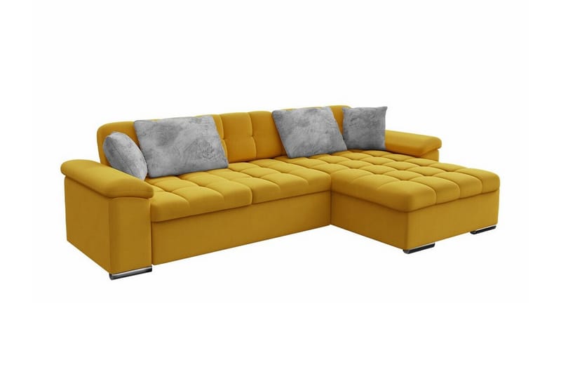Camior 3-sits Hörnbäddsoffa Gul - Möbler - Vardagsrum - Bäddsoffor - Hörnbäddsoffa