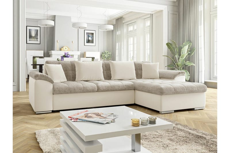 Camior 3-sits Hörnbäddsoffa NO_BRAND Grey - Möbler - Vardagsrum - Bäddsoffor - Hörnbäddsoffa
