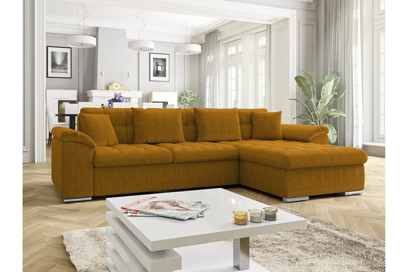 Camior 3-sits Hörnbäddsoffa Yellow - Möbler - Vardagsrum - Bäddsoffor - Hörnbäddsoffa