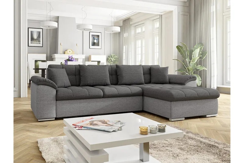 Camior 4-sits Bäddsoffa - Grå - Möbler - Vardagsrum - Bäddsoffor