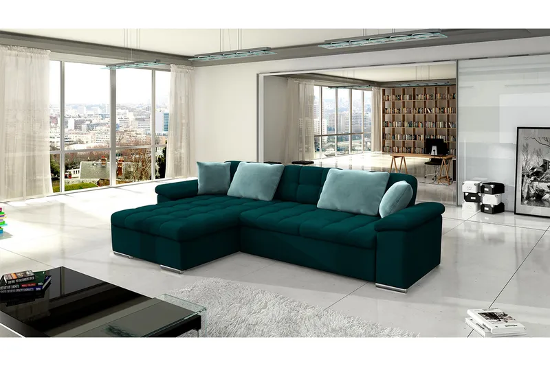 Camior 4-sits Bäddsoffa - Grön - Möbler - Vardagsrum - Bäddsoffor - Hörnbäddsoffa